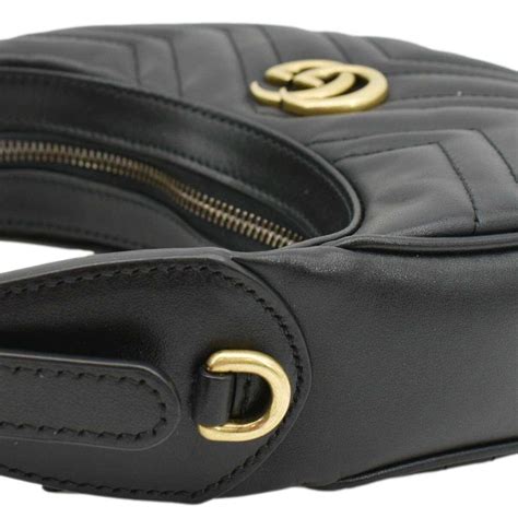 gucci 699514|GG Marmont mini shoulder bag in black leather .